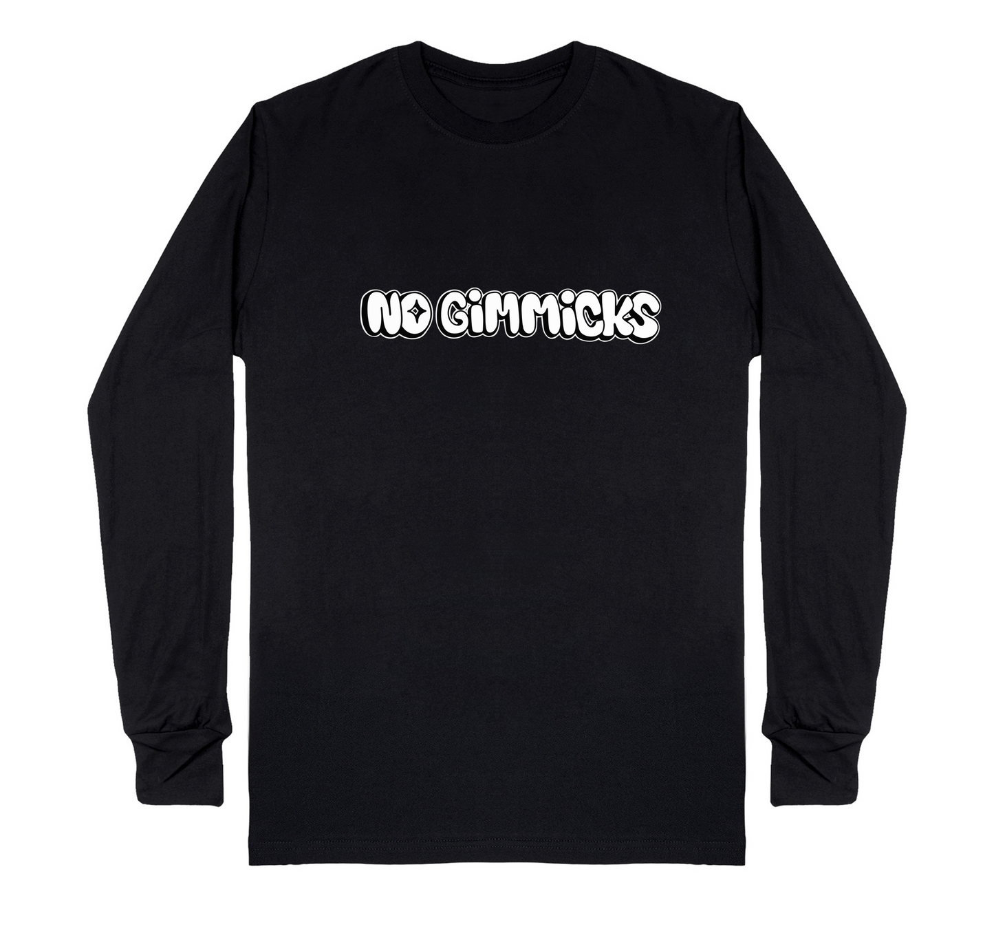 (NG) Black Long sleeve white graffiti T.